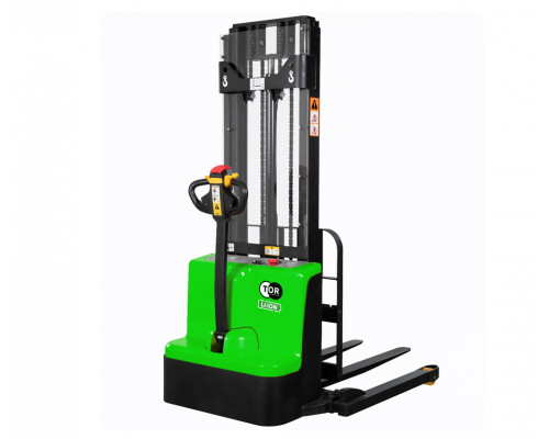 Штабелер самоходный 1,5 т 2,0 м TOR WSS15H-2000SC PRO Li-ion 24/60 В/Ач раздвижные вилы, опоры